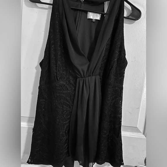 A.B. Lambdin Black Fit & Flare Lace Tank Top - Picture 3 of 4
